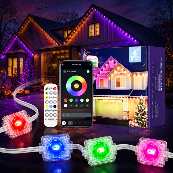 Luces de cadena PanAdventure 30 m RGB con control por app IP67