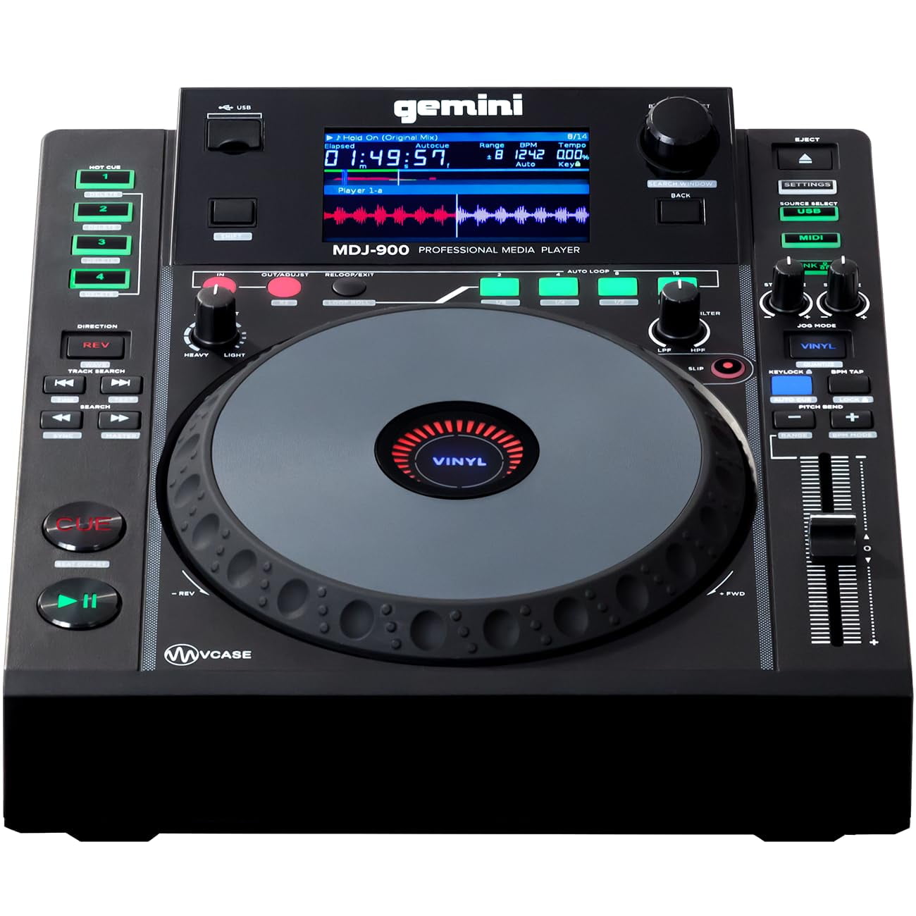 Gemini Sound - Reproductor Multimedia Gemini Mdj-900 Con Jogwheel De 8" Y Usb