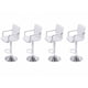 thumbnail image 3 of Pack 4 Sillas de Bar Ajustables Con Reposabrazos | Color Gris | Giratorias 360° | Base Cromada | Estilo Moderno, 3 of 10