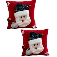 Genérico - Set De 2 Fundas De Cojin Para Navidad 3D B5