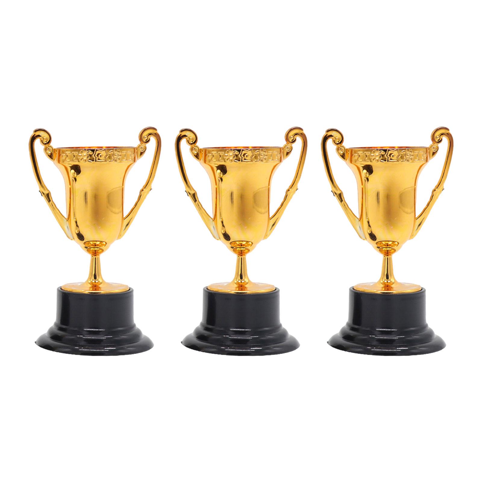 Magideal - Mini Trofeos Decorativos Para Niños, Adornos Pequeños, Copas De Trofeo, Juguete De Escritorio Para Juegos, Accesorios De Recompensas, Partido De Bronce