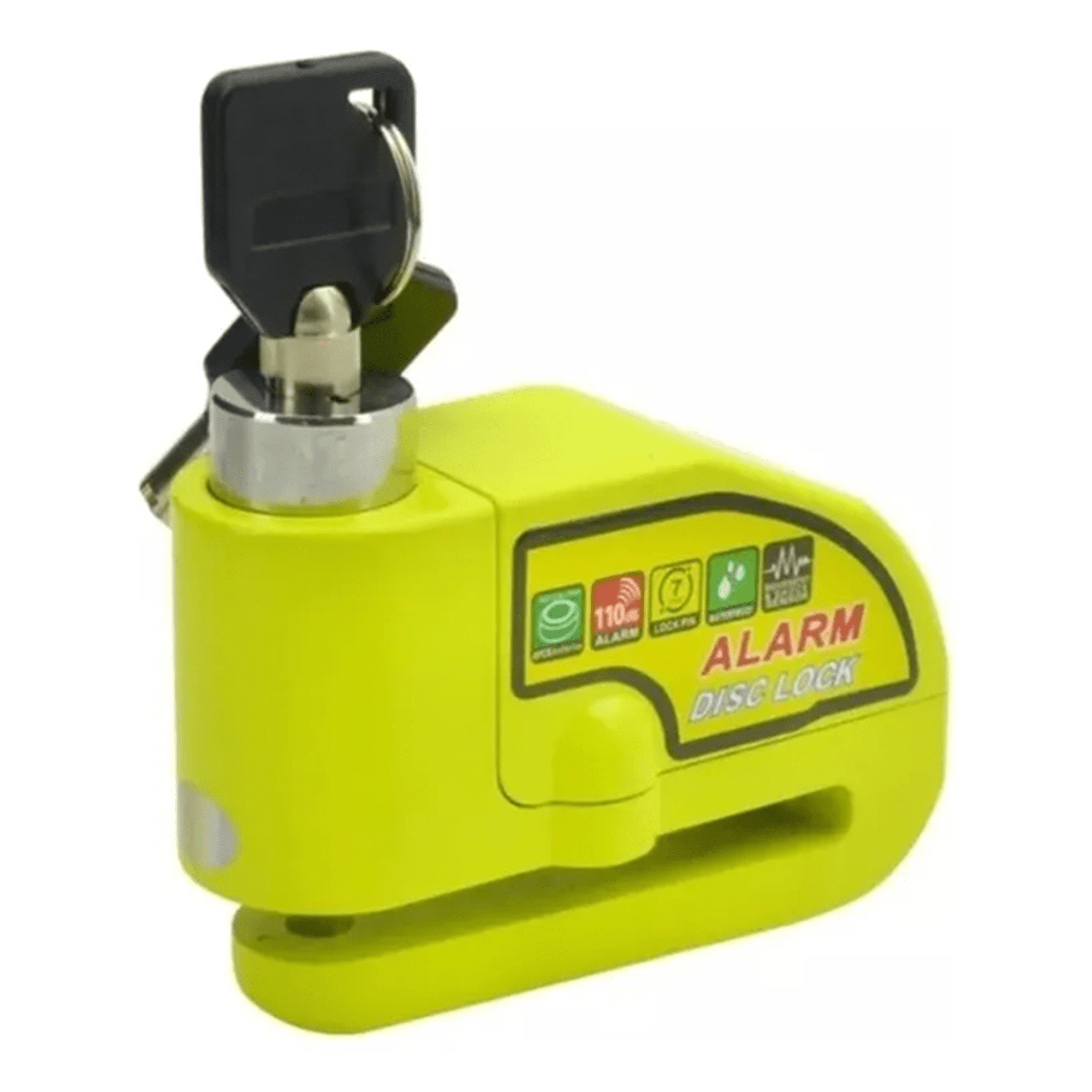 Genérico - Candado Con Alarma Y Freno De Disco Para Moto + Piola