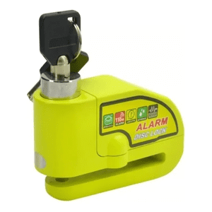 Genérico - Candado Con Alarma Y Freno De Disco Para Moto + Piola
