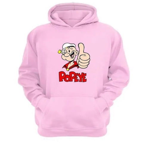 Genérico - Polerón Canguro Popeye Rosa Talla Xs Unisex