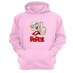 Genérico - Polerón Canguro Popeye Rosa Talla L Unisex