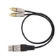 thumbnail image 5 of Cable divisor de audio de 1 conector XLR hembra a 2 conectores RCA macho para cine en casa y equipos de audio profesionales., 5 of 8