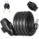 thumbnail image 1 of Cable para candado de bicicleta Titanker, 1,2 m, enrollado con soporte de montaje, 1 of 1