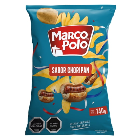 Papas fritas ca sabor choripán, 140 g