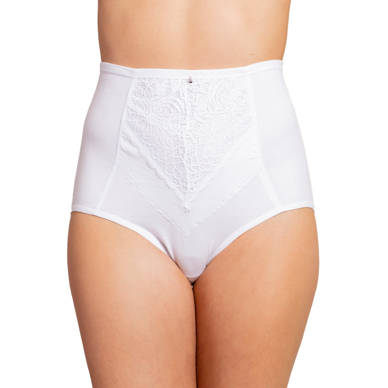 Baziani - Calzón Alto Algodón Encaje 20415