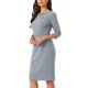 thumbnail image 1 of INSPIRE CHIC Vestido Vintage para Mujer Conjunto de Maestra para Regreso a Clases Vestido de Manga 3/4 para Trabajar Vestidos de Tubo Gris XL, 1 of 6