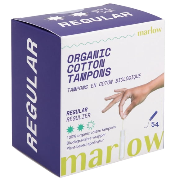 Tampon Marlow 100% algodón orgánico con aplicador compacto