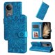 thumbnail image 2 of Funda tipo cartera FOXDOCK para Vivo S20 , diseño girasol en relieve, cuero PU, cierre magnético, soporte y tarjetero, 2 of 5