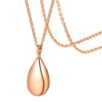 Ioensy - Collar De Cenizas De Urna, Colgante De Gota De Moda Para Cenizas, Perfume, Regalo De Graduación, Rosa Áurea