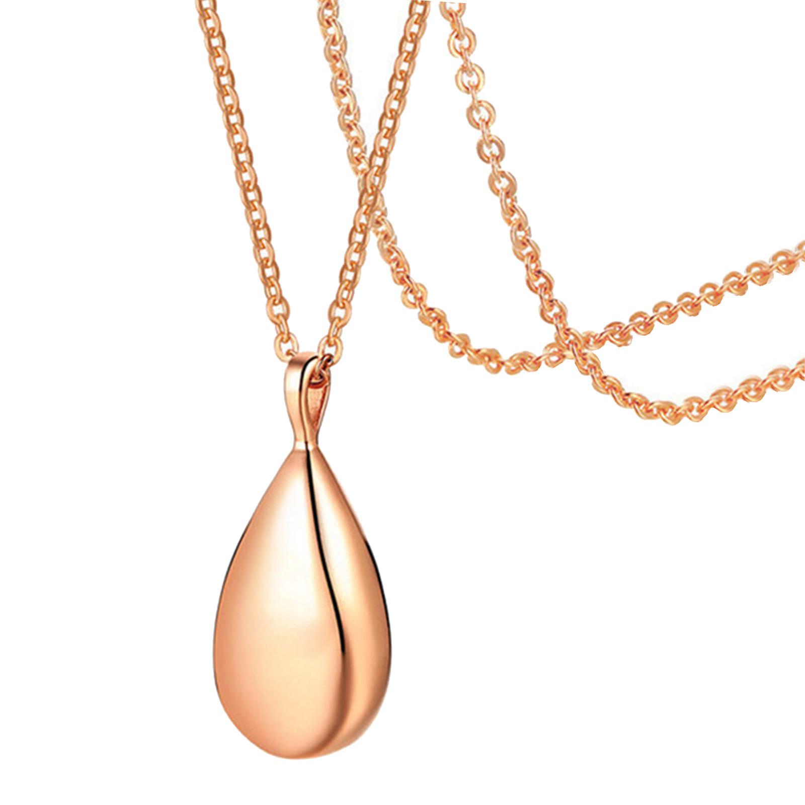Ioensy - Collar De Cenizas De Urna, Colgante De Gota De Moda Para Cenizas, Perfume, Regalo De Graduación, Rosa Áurea