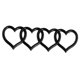 thumbnail image 1 of Pegatinas De Repuesto Para Maletero Trasero De Corazón Pegatina Para Exterior De Coche Insignia Color Negro Mate, 1 of 5