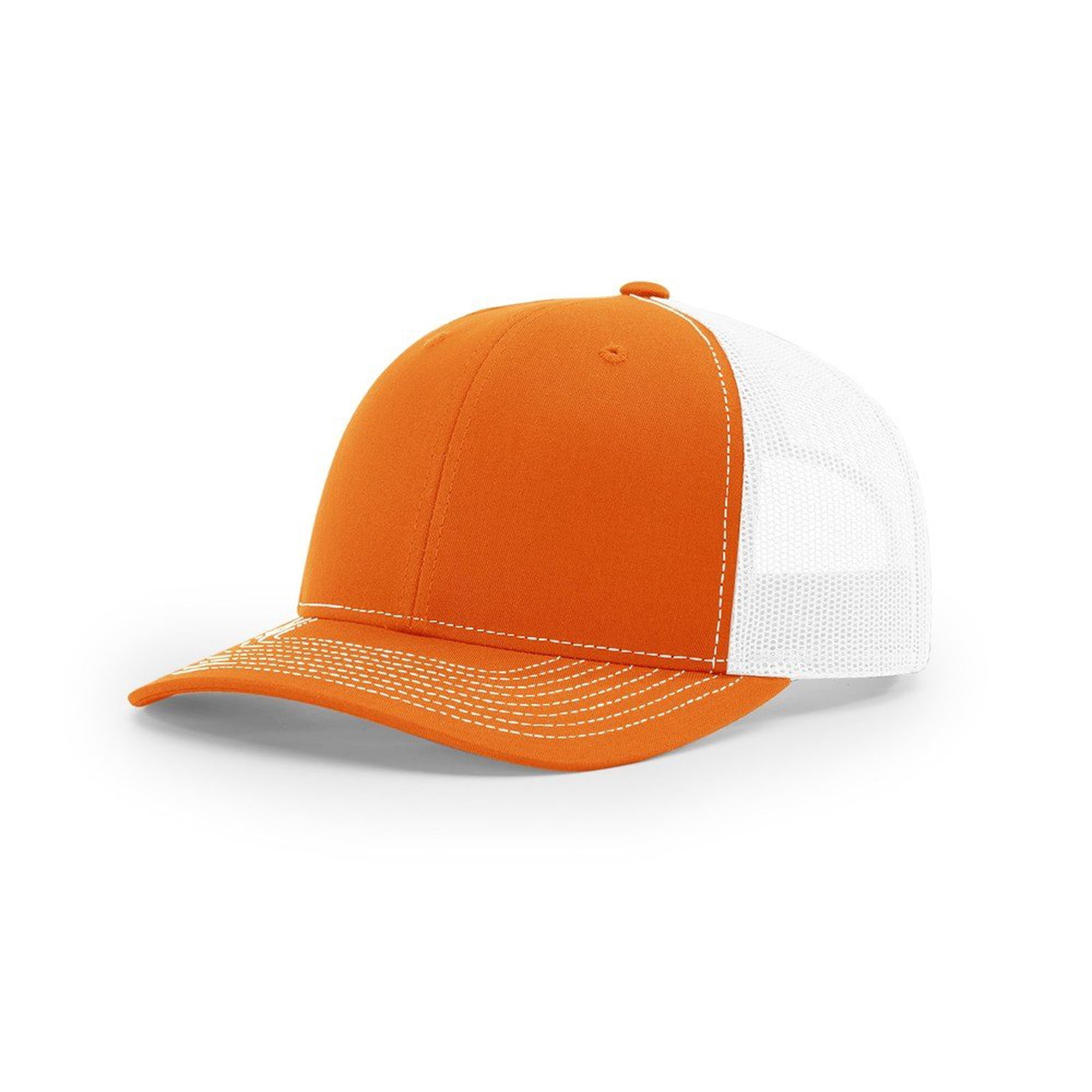 Gorra R Richardson 112 Osfm Naranja Blanca Ajustable Con Malla