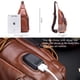 thumbnail image 4 of Bandolera BULLCAPTAIN de piel auténtica con puerto USB para hombre, 4 of 6