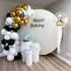 thumbnail image 2 of Globos PURPLIZATION 60 piezas 12" negro y dorado con confeti, 2 of 7