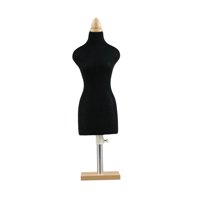 Magideal - Maniquí De Muñeca, Soporte Para Torso, Soporte De Exhibición Para Vestido De Muñeca, Diseño De Ropa, Maniquí De Costura En Miniatura Para Decoración , Base Base Cuadrada De 46 Cm.
