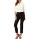 thumbnail image 2 of CURVOSPORT Blusa Elegante para Mujer Camisa de Trabajo Oficina con Fruncido Frontal Manga 3/4 Chifón Regreso a Clases Conjunto para Maestra Blanca XS, 2 of 8