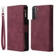 thumbnail image 1 of For Samsung Galaxy S23 S22 Plus Note 20 Ultra 5G Wallet Case For Women Men, PU Leather Magnetic Flip Lanyard Strap Wristlet Zipper Card Holder Phone Cases, 1 of 3