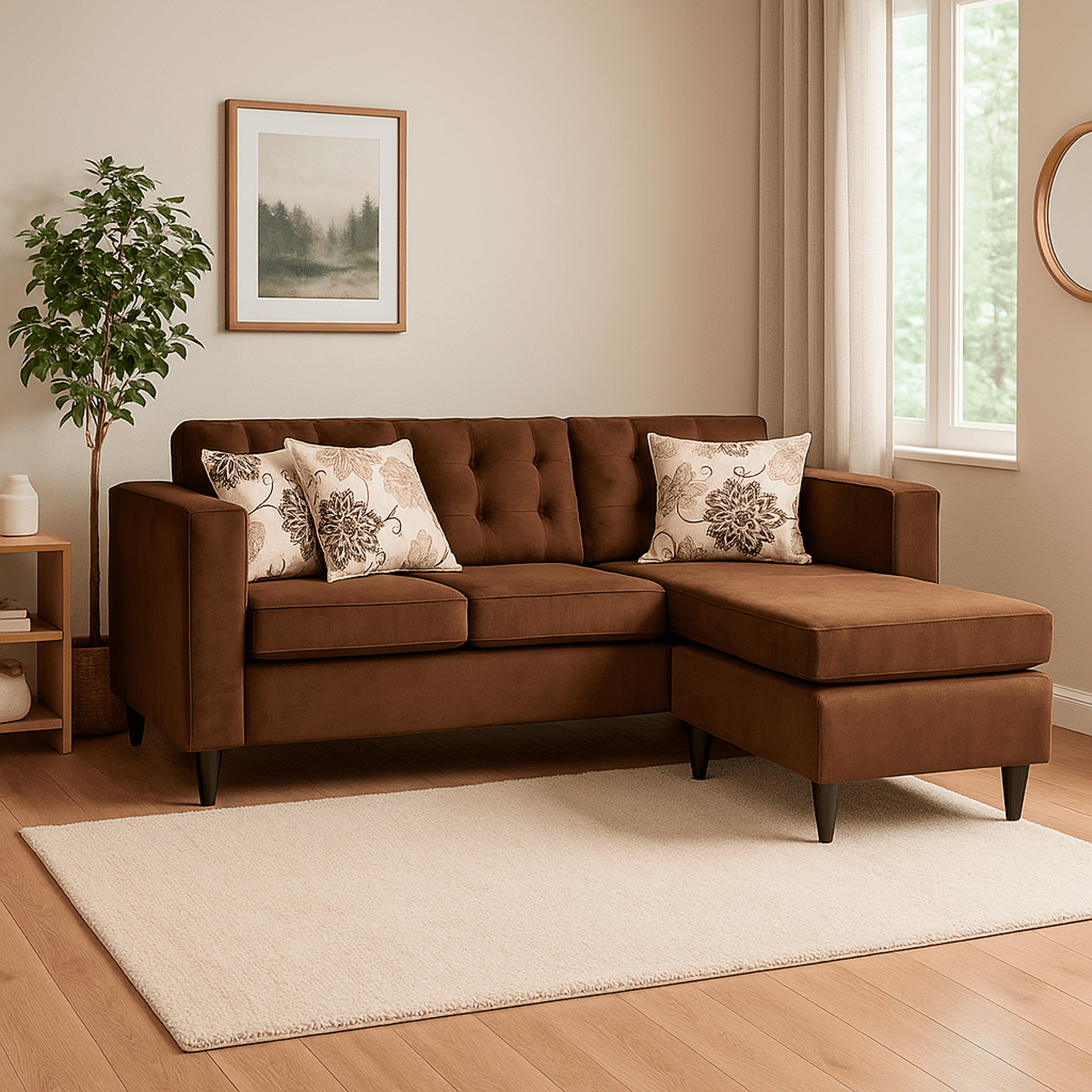 Focus - Seccional Intercambiable Roma Felpa Café