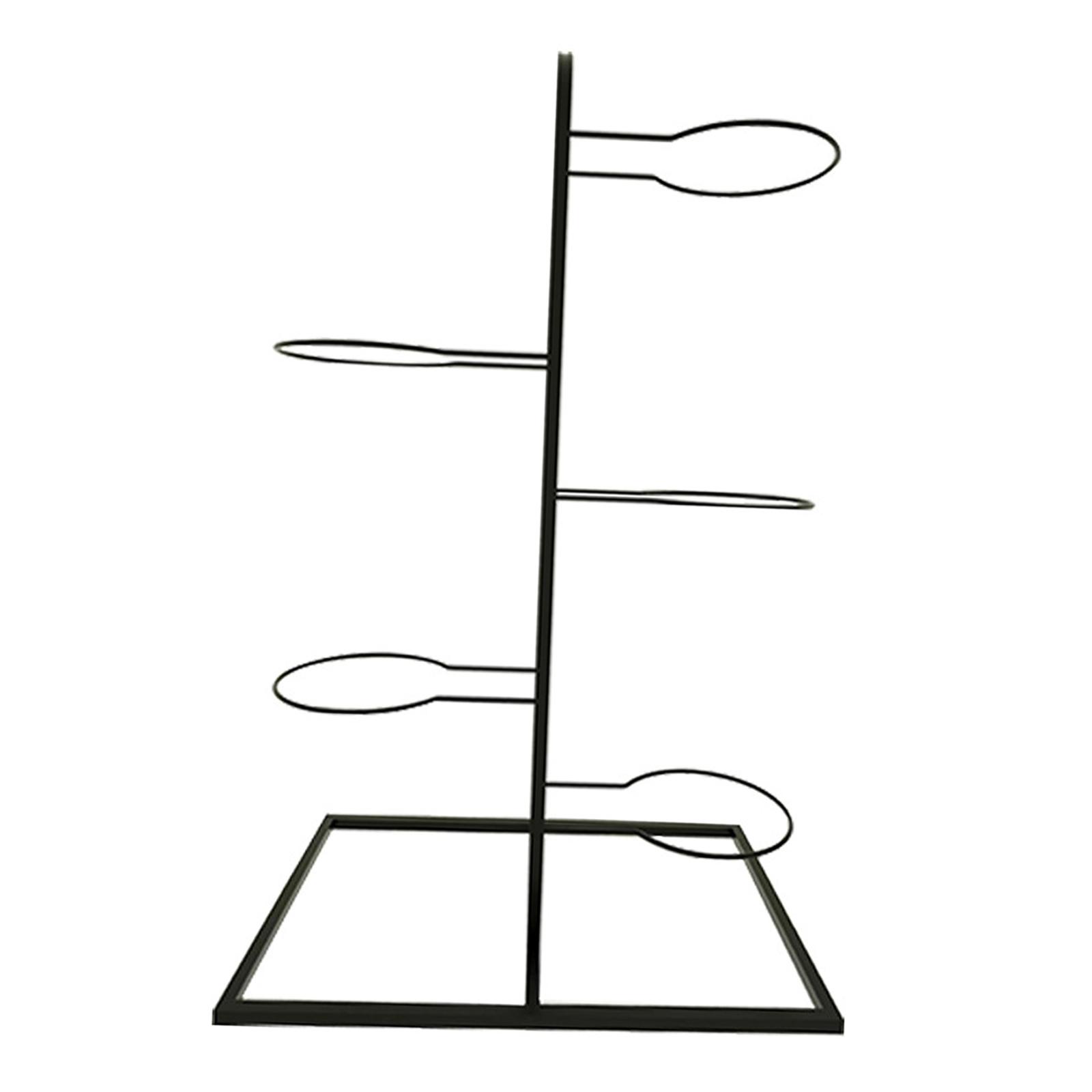 Magideal - Almacenamiento Vertical De Pelotas, Estante De Almacenamiento De Baloncesto, Soporte De Baloncesto, Estante De Baloncesto De 5 Niveles Para Niños De V Negro