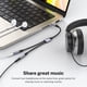 thumbnail image 3 of Divisor de auriculares MOSWAG USB C a doble hembra de 3,5 mm, 3 of 6