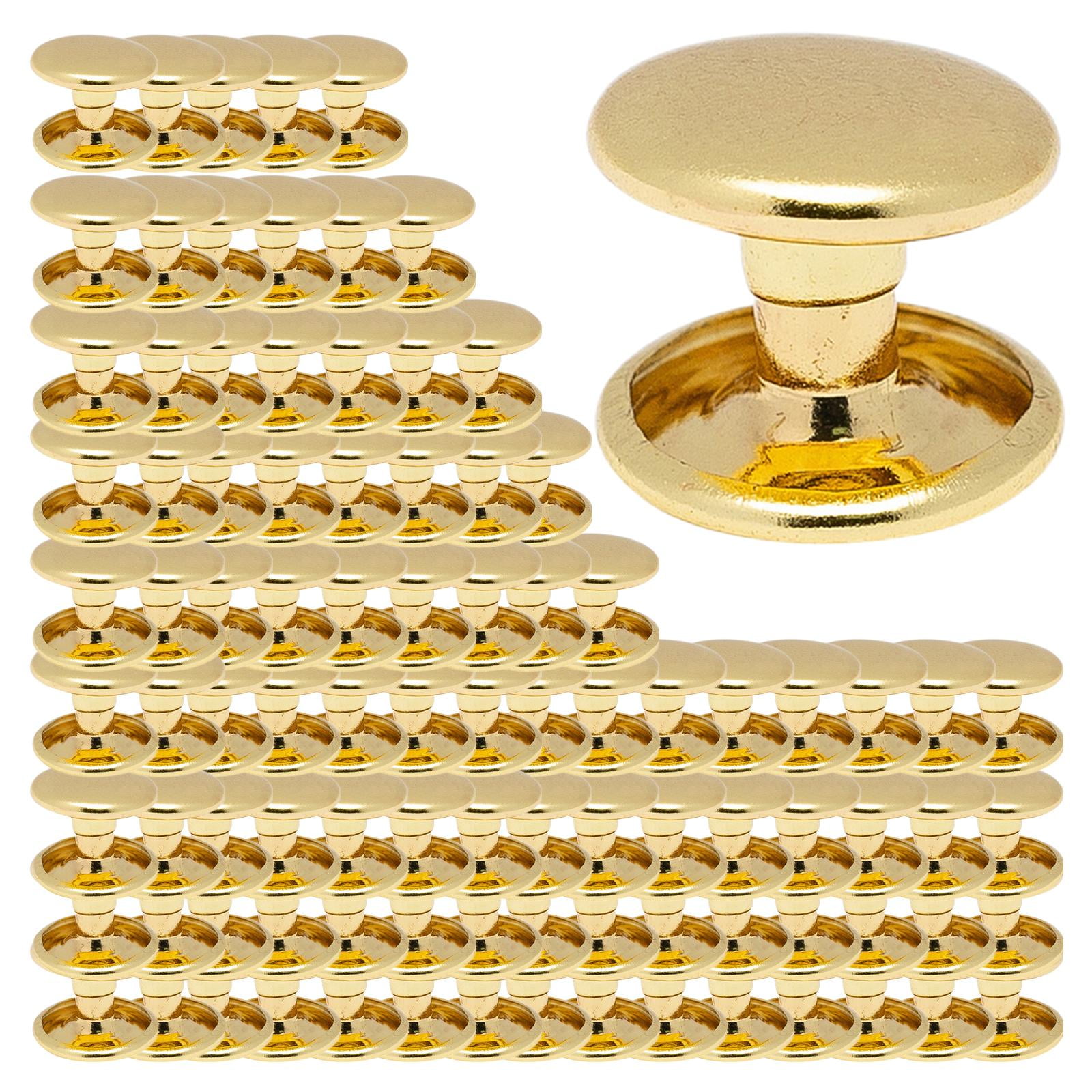 Bothyi - 100 Uds. Remaches De Tornillo De Latón Macizo, Remaches Para Uñas, Punta De Sujeción De 8x6mm