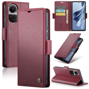 Caseme Tipo Cartera Oppo Reno 10 Pro 5G Con Cierre Magnético, Rfid, Tarjetero, Soporte, Carga Inalámbrica