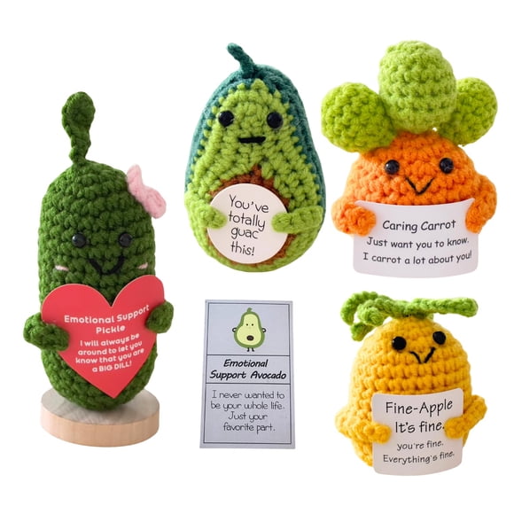 Jpaklpe Jpaklpe de ganchillo, regalos divertidos, patatas positivas, 4 unidades