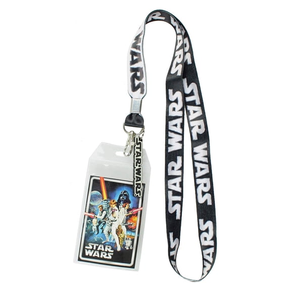 Lanyard Star Wars desmontable con soporte transparente para tarjetas de identificación