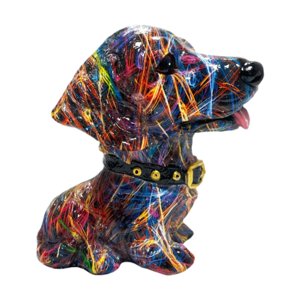 Bothyi - Colección De Ilustraciones De Estatuas De Perros, Hermosa Figura De Resina Para El Dormitorio, El Gabinete Del Hogar, Colorido