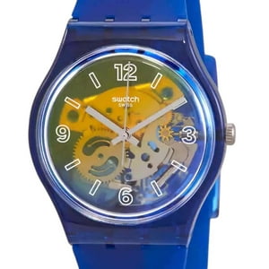 Reloj Swatch Unisex Yellow Disco Fever Gn278 Azul 34Mm