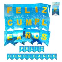 Banderín Feliz Cumpleaños Azul  Party Express