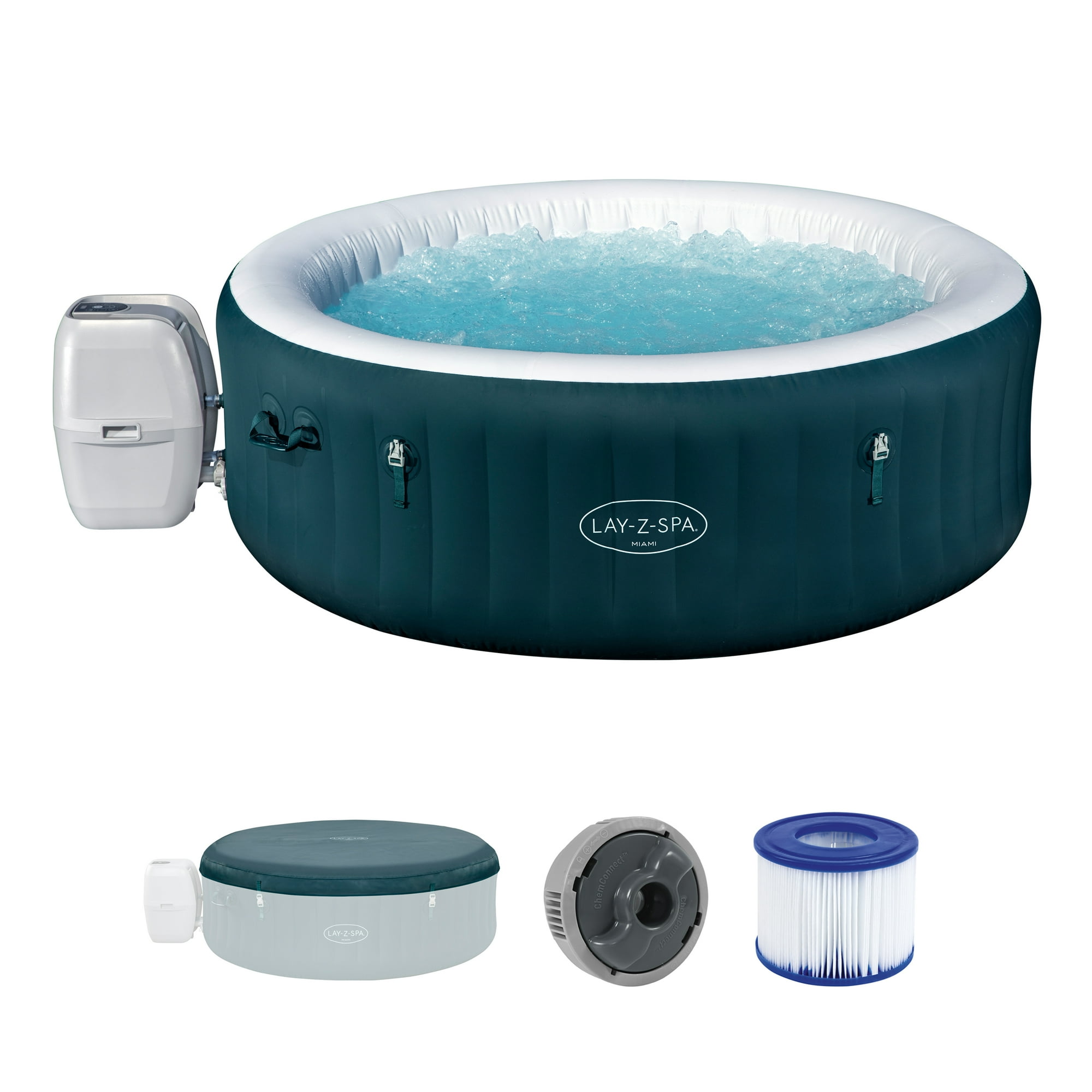 Spa Jacuzzi Inflable Bestway Miami Airjet 6 Personas 1.96 X 66