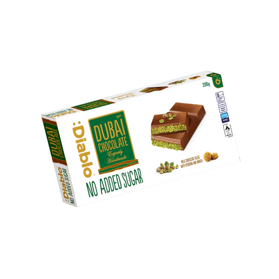 Chocolate Dubai sin Azúcar :Diablo 200 g