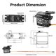 thumbnail image 4 of Servo RHINOESC GD2508MG 25 kg·cm de par 8,4 V impermeable, 4 of 7
