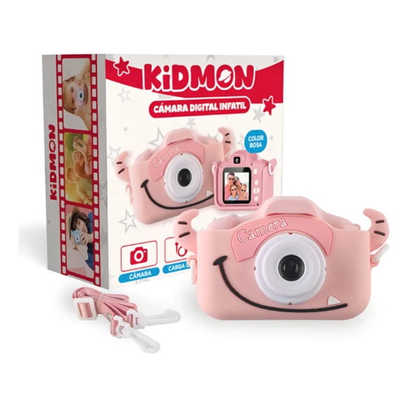 Camara Para Niños Digital Kidmon Hd Pantalla 2 Foto Video Rosa