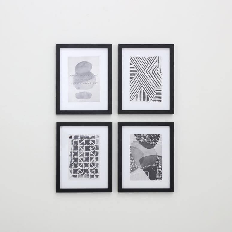 Vgo - Set 4 Marcos Mad 4 20x25 Negro 30x40