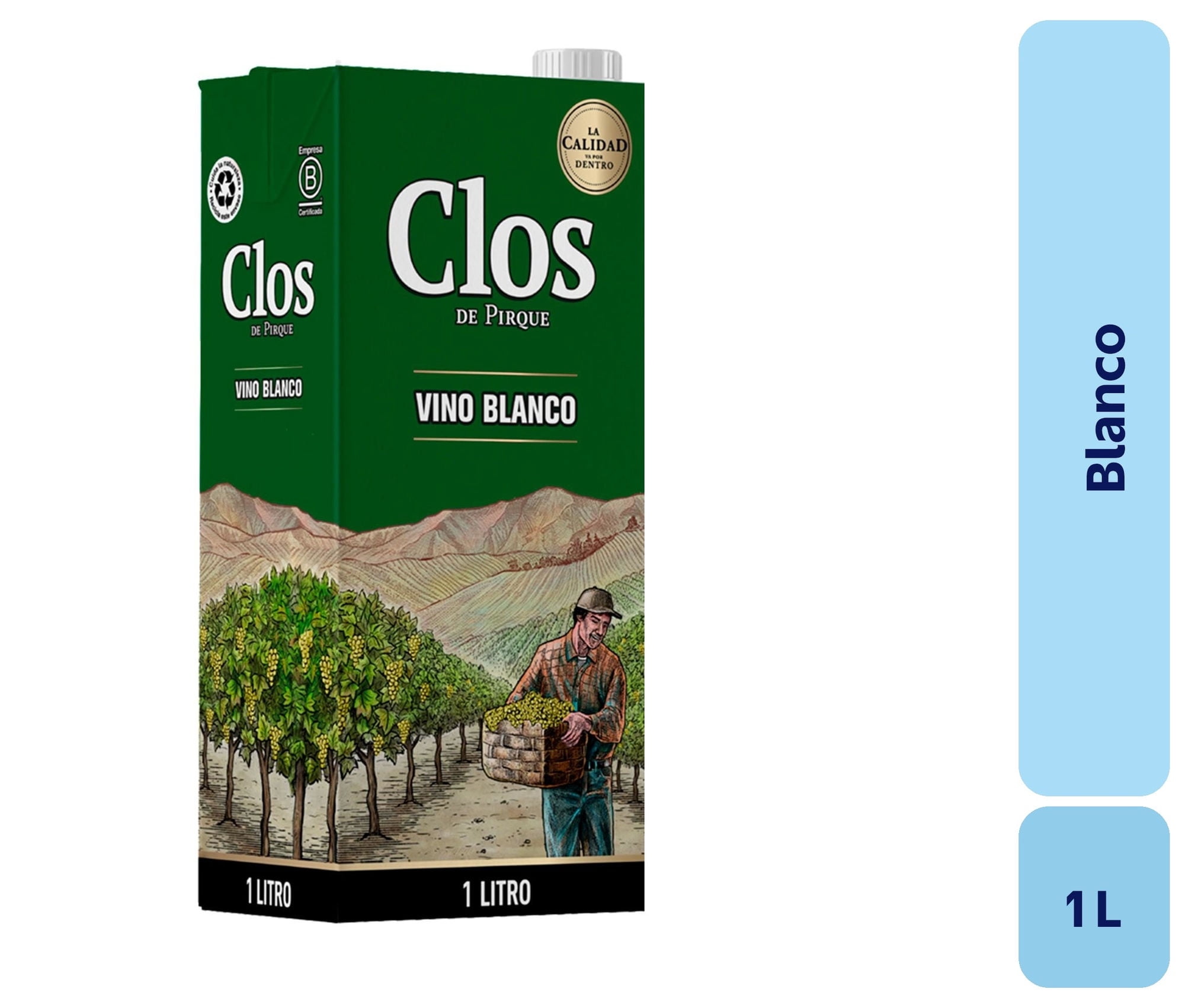 Vino Blanco Caja 1 L Clos De Pirque
