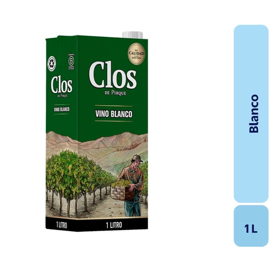 Vino Blanco Caja 1 L Clos De Pirque