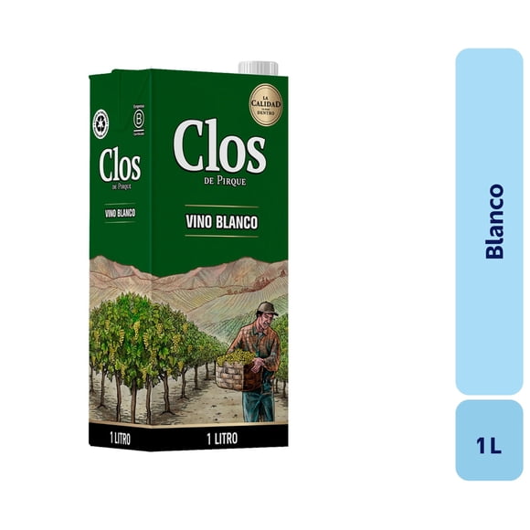 Vino Blanco Caja, 1 L