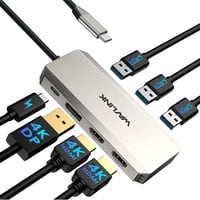 Estación De Acoplamiento Para Laptop Wavlink Wl-Umd308L Triple 4K 100W Pd