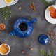 thumbnail image 2 of Tetera RSVP International Stoneware de 1,25 L, color azul claro, 2 of 6