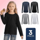 thumbnail image 1 of Pack 3 Camiseta Polar Manga Larga Primera Capa Niña Polera Colores Surtidos, 1 of 7