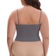 thumbnail image 3 of INSPIRE CHIC Camiseta de Tirantes Ajustables para Mujer con Almohadillas Inalámbricas, Ajuste Ceñido, Escote Corazón, Tanque Invisible Sólido XXL Gris, 3 of 5
