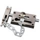 thumbnail image 3 of Vintage antirrobo puerta ventana bloqueo cadena puerta guardia puerta perno tapón gris, 3 of 5