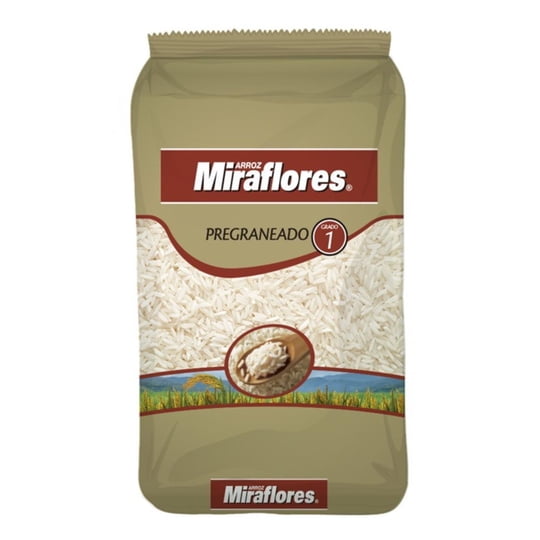 Arroz Grado 1 Grano Largo Pregraneado Bolsa 1 Kg Miraflores