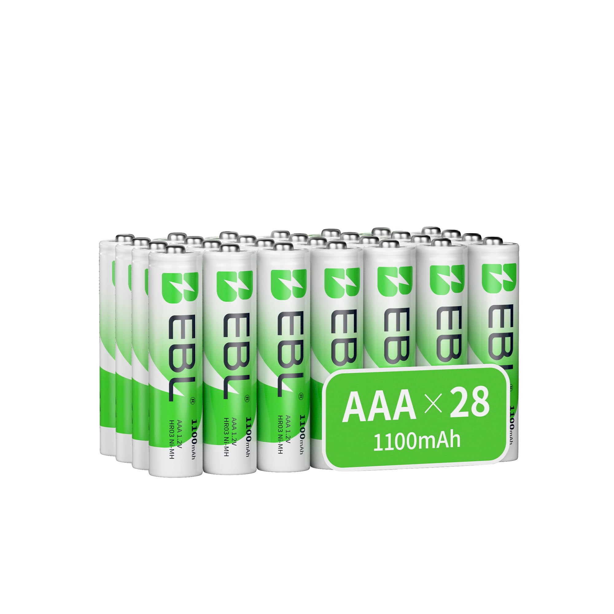 Pilas Recargables Ebl Aaa 1100mah 1.2v Ni-mh, Paquete De 28